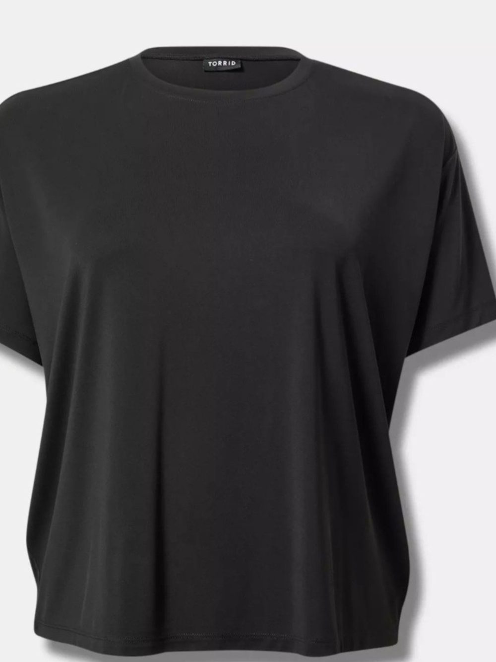 torrid Black Easy Crewneck Short Sleeve Tee Size 0
